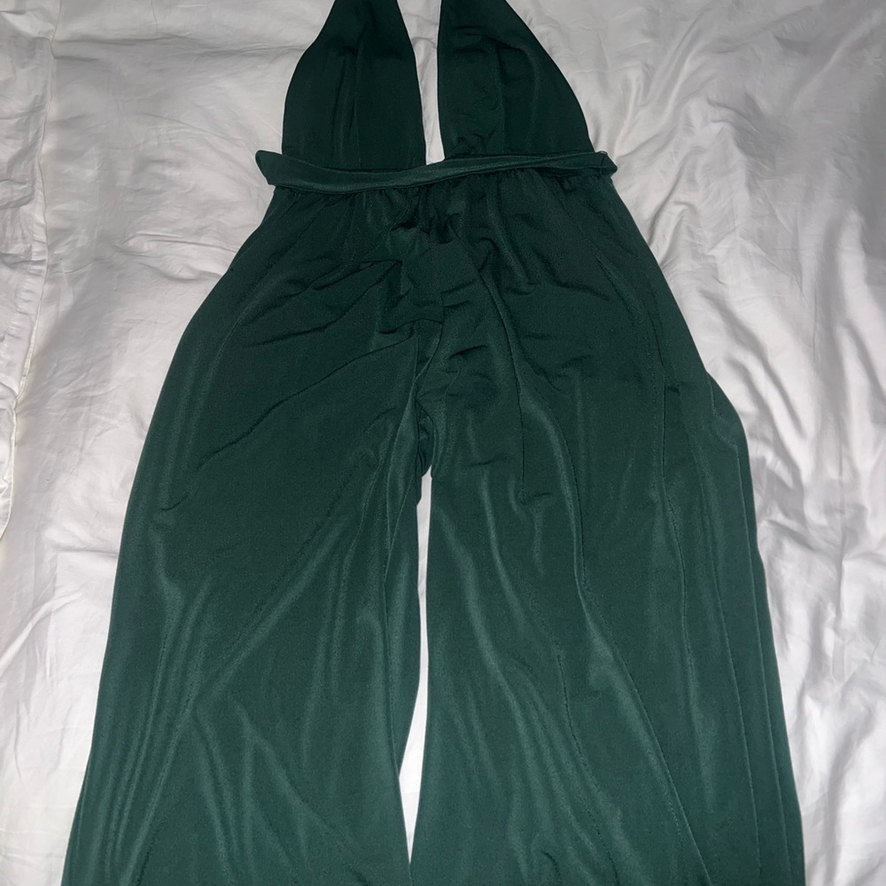 Urban Outfitters Forest Green Halter Jumpsuit